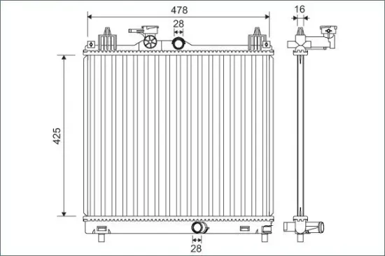 Kühler, Motorkühlung VALEO 701138 Bild Kühler, Motorkühlung VALEO 701138