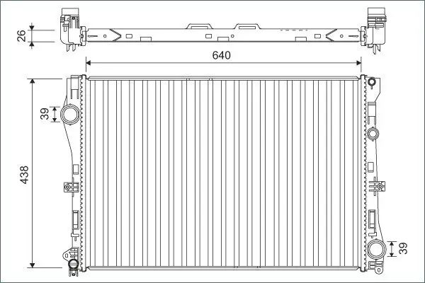 Kühler, Motorkühlung VALEO 701142