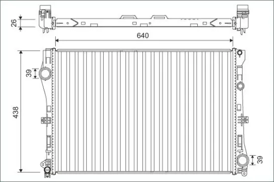 Kühler, Motorkühlung VALEO 701142 Bild Kühler, Motorkühlung VALEO 701142