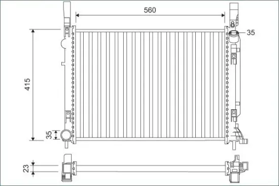 Kühler, Motorkühlung VALEO 701157 Bild Kühler, Motorkühlung VALEO 701157