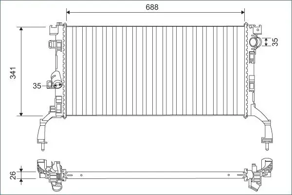 Kühler, Motorkühlung VALEO 701159