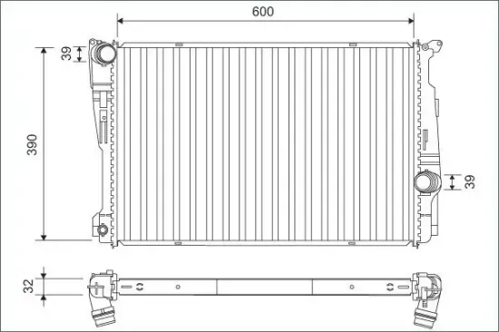 Kühler, Motorkühlung VALEO 701162 Bild Kühler, Motorkühlung VALEO 701162