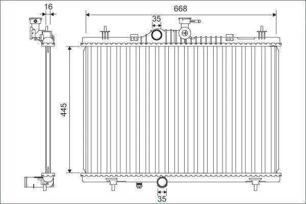 Kühler, Motorkühlung VALEO 701164