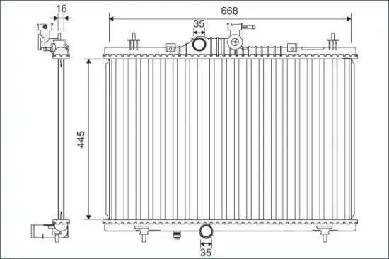 Kühler, Motorkühlung VALEO 701164 Bild Kühler, Motorkühlung VALEO 701164