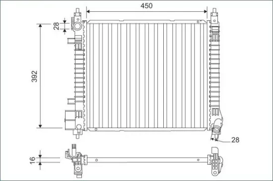 Kühler, Motorkühlung VALEO 701169 Bild Kühler, Motorkühlung VALEO 701169