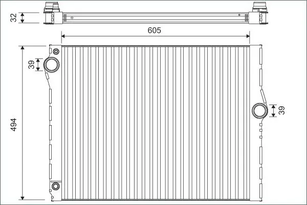 Kühler, Motorkühlung VALEO 701172