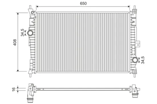 Kühler, Motorkühlung VALEO 701173 Bild Kühler, Motorkühlung VALEO 701173