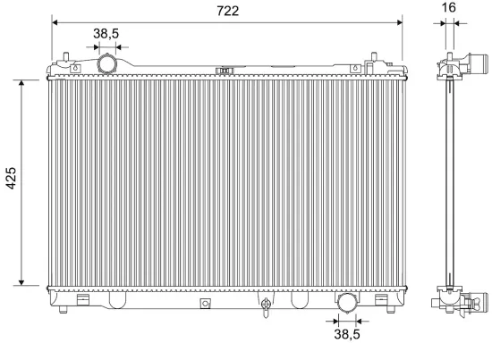Kühler, Motorkühlung VALEO 701178 Bild Kühler, Motorkühlung VALEO 701178