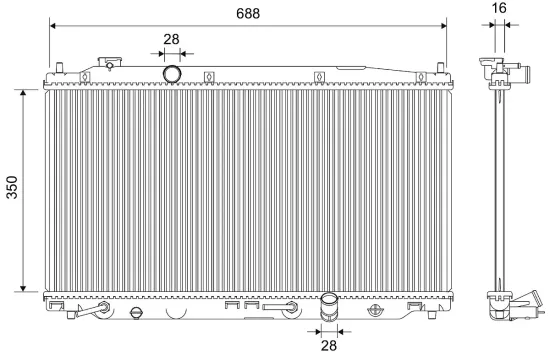 Kühler, Motorkühlung VALEO 701179 Bild Kühler, Motorkühlung VALEO 701179
