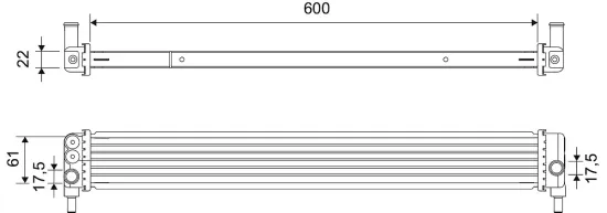 Kühler, Motorkühlung VALEO 701180 Bild Kühler, Motorkühlung VALEO 701180