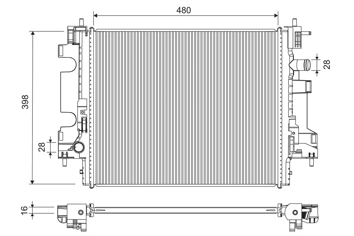 Kühler, Motorkühlung VALEO 701194