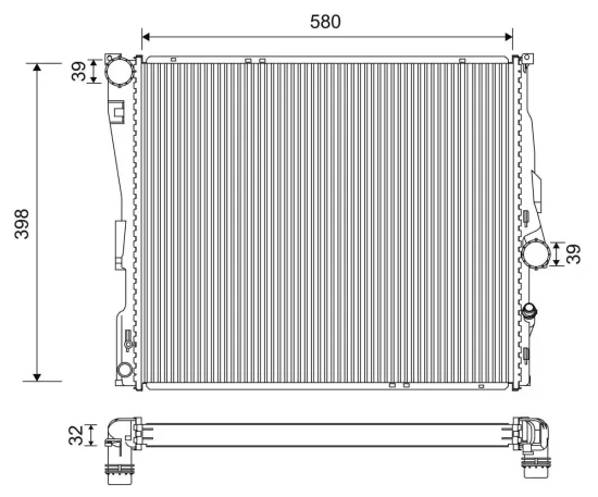 Kühler, Motorkühlung VALEO 701200 Bild Kühler, Motorkühlung VALEO 701200