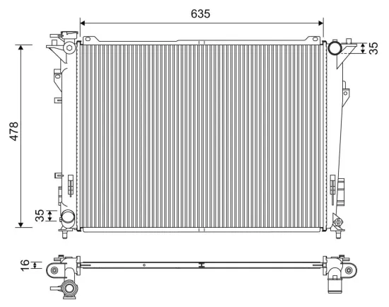 Kühler, Motorkühlung VALEO 701209 Bild Kühler, Motorkühlung VALEO 701209