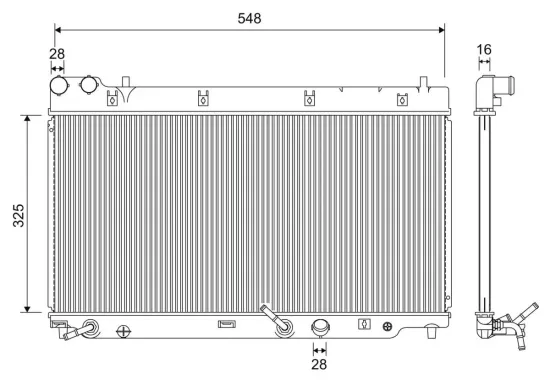 Kühler, Motorkühlung VALEO 701210 Bild Kühler, Motorkühlung VALEO 701210