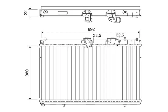 Kühler, Motorkühlung VALEO 701214 Bild Kühler, Motorkühlung VALEO 701214