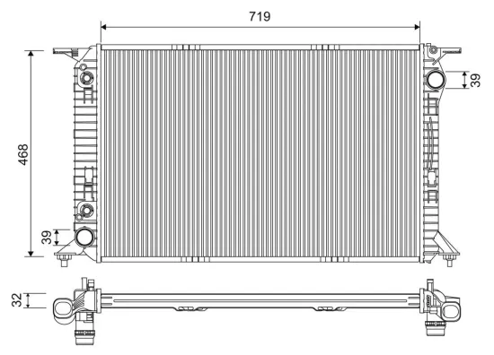Kühler, Motorkühlung VALEO 701228 Bild Kühler, Motorkühlung VALEO 701228