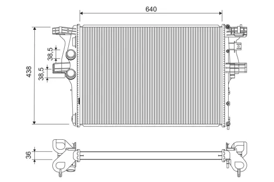 Kühler, Motorkühlung VALEO 701230 Bild Kühler, Motorkühlung VALEO 701230