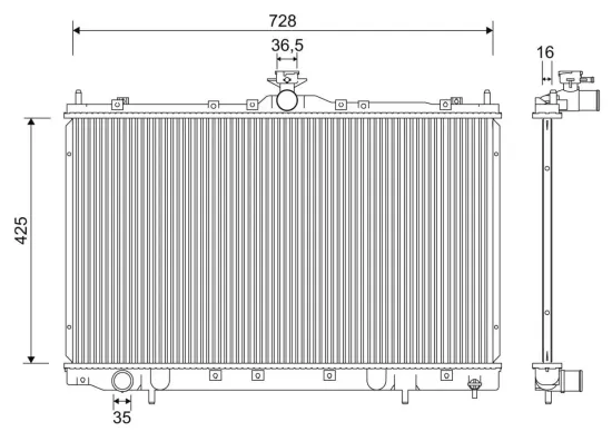 Kühler, Motorkühlung VALEO 701239 Bild Kühler, Motorkühlung VALEO 701239