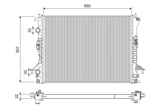 Kühler, Motorkühlung VALEO 701240 Bild Kühler, Motorkühlung VALEO 701240