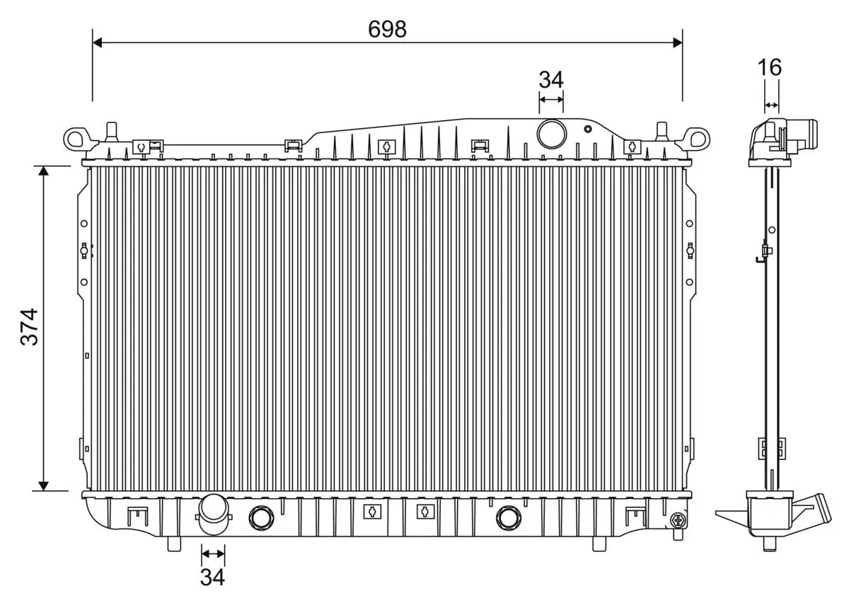 Kühler, Motorkühlung VALEO 701241