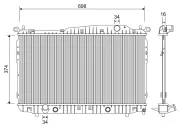 Kühler, Motorkühlung VALEO 701241