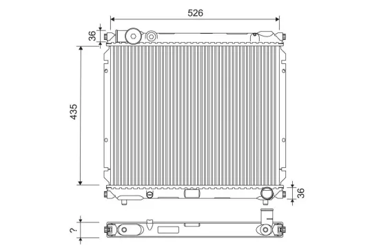 Kühler, Motorkühlung VALEO 701250 Bild Kühler, Motorkühlung VALEO 701250