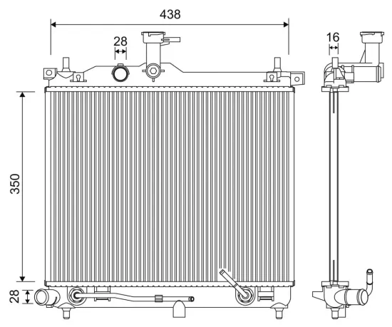 Kühler, Motorkühlung VALEO 701252 Bild Kühler, Motorkühlung VALEO 701252
