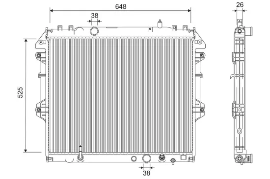 Kühler, Motorkühlung VALEO 701259 Bild Kühler, Motorkühlung VALEO 701259