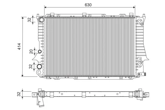 Kühler, Motorkühlung VALEO 701260 Bild Kühler, Motorkühlung VALEO 701260
