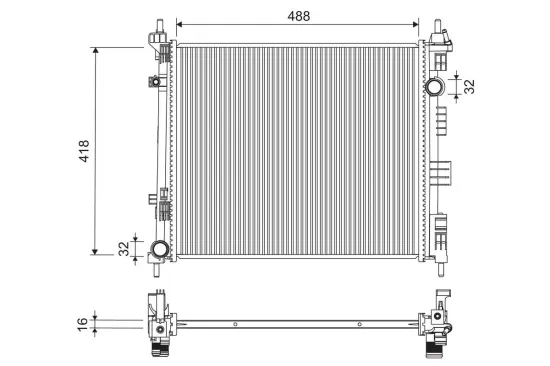 Kühler, Motorkühlung VALEO 701266 Bild Kühler, Motorkühlung VALEO 701266