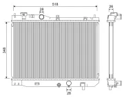 Kühler, Motorkühlung VALEO 701267