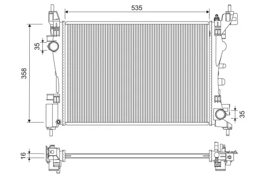 Kühler, Motorkühlung VALEO 701277 Bild Kühler, Motorkühlung VALEO 701277