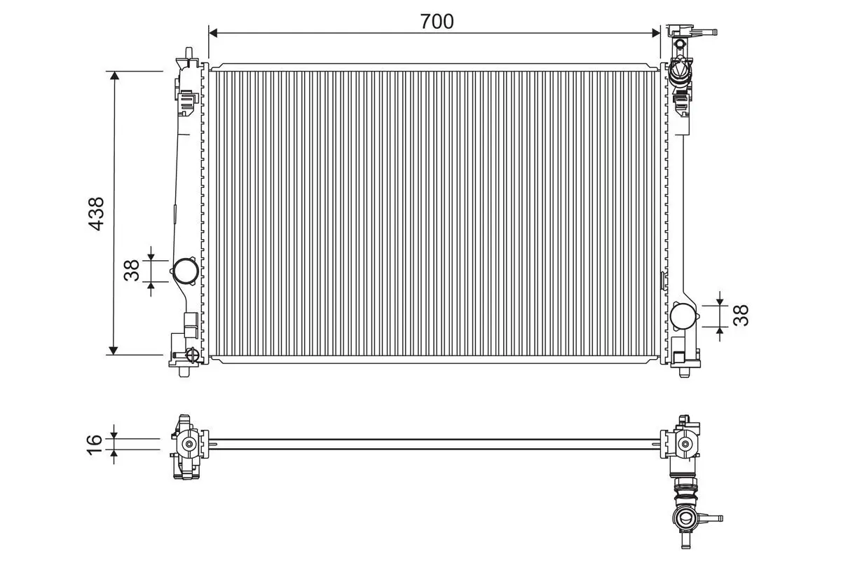 Kühler, Motorkühlung VALEO 701297