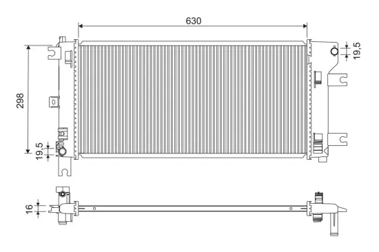 Kühler, Motorkühlung VALEO 701299 Bild Kühler, Motorkühlung VALEO 701299