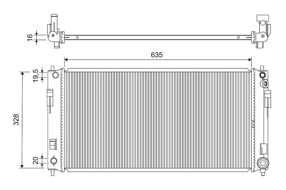 Kühler, Motorkühlung VALEO 701303