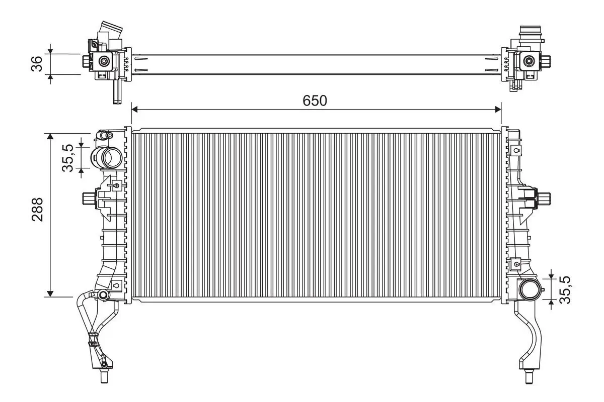 Kühler, Motorkühlung VALEO 701310