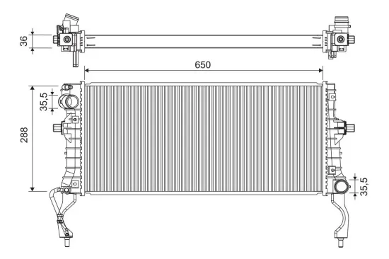Kühler, Motorkühlung VALEO 701310 Bild Kühler, Motorkühlung VALEO 701310