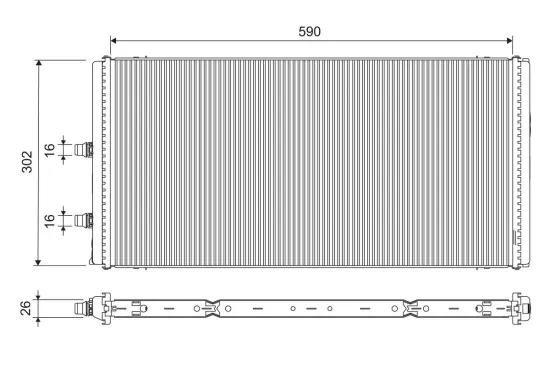 Kühler, Motorkühlung VALEO 701312 Bild Kühler, Motorkühlung VALEO 701312