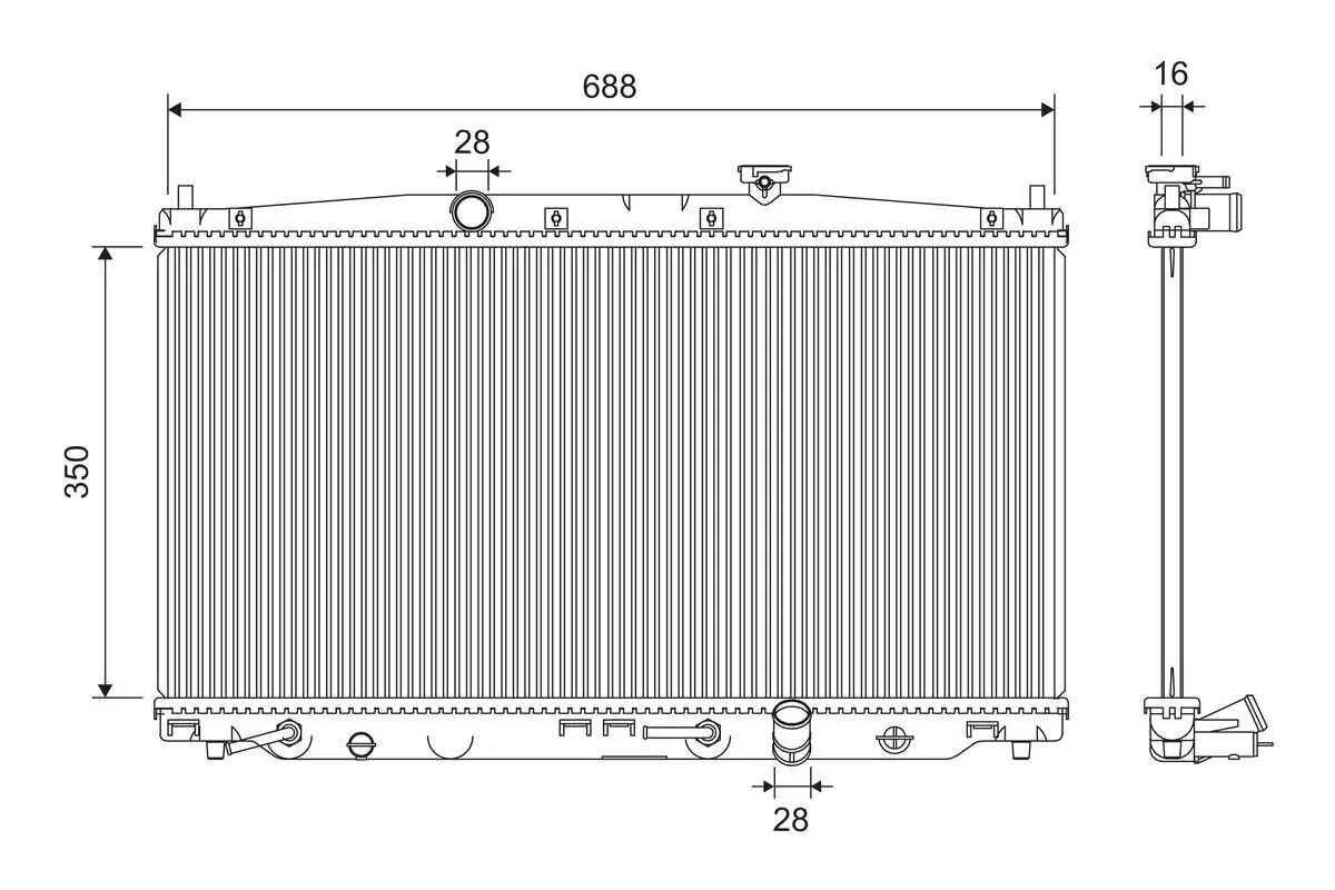 Kühler, Motorkühlung VALEO 701315