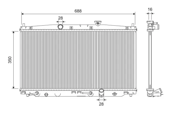 Kühler, Motorkühlung VALEO 701315 Bild Kühler, Motorkühlung VALEO 701315
