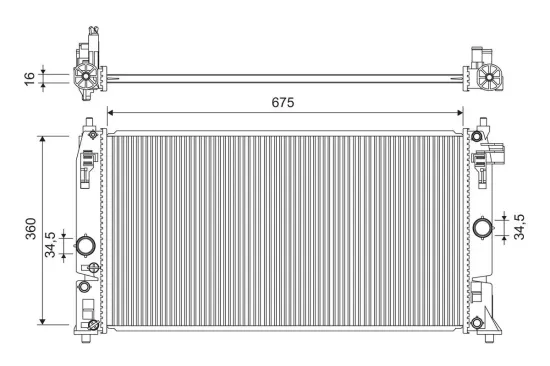 Kühler, Motorkühlung VALEO 701318 Bild Kühler, Motorkühlung VALEO 701318