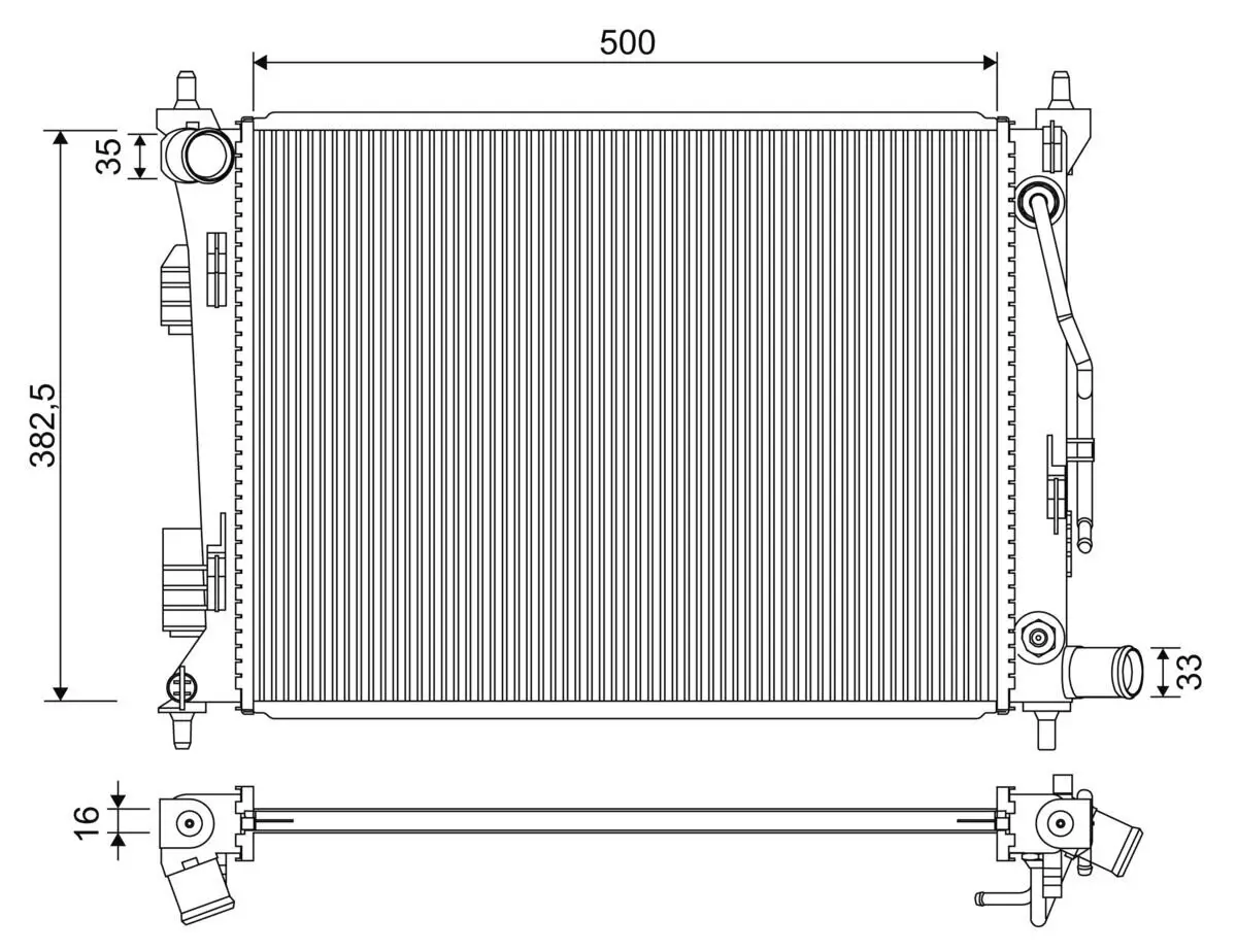 Kühler, Motorkühlung VALEO 701342