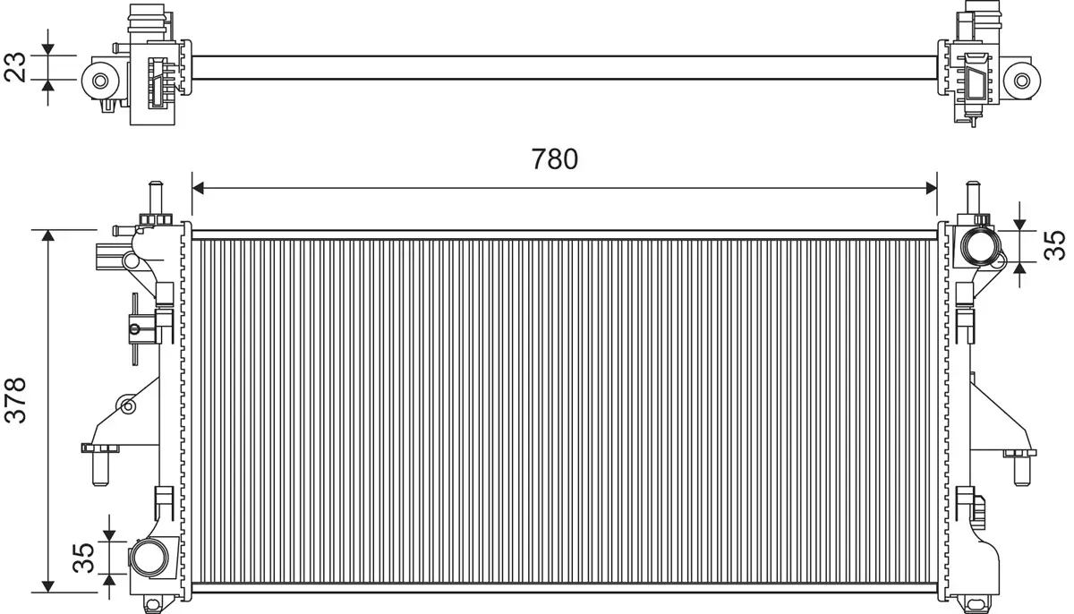 Kühler, Motorkühlung VALEO 701343