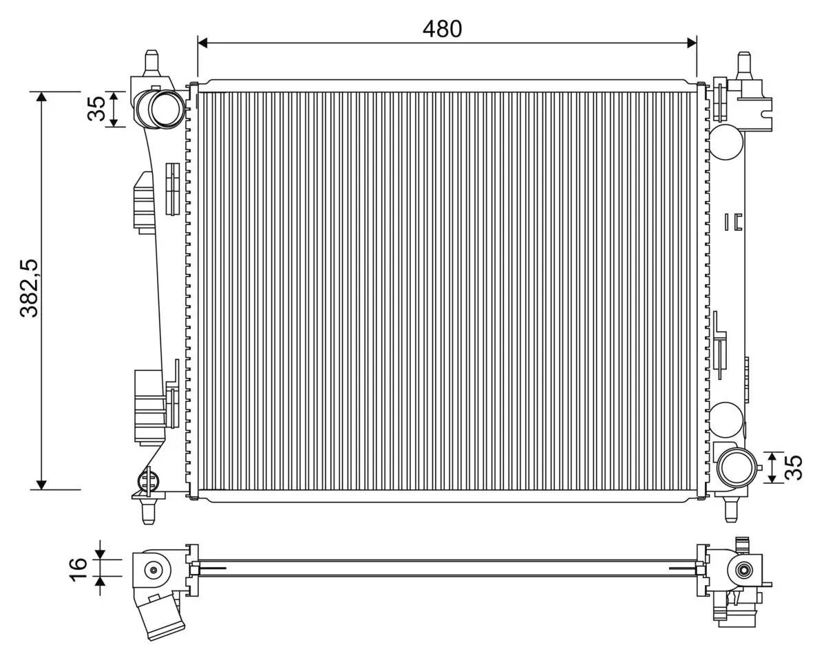 Kühler, Motorkühlung VALEO 701347