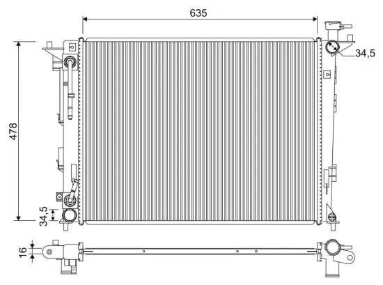 Kühler, Motorkühlung VALEO 701354 Bild Kühler, Motorkühlung VALEO 701354