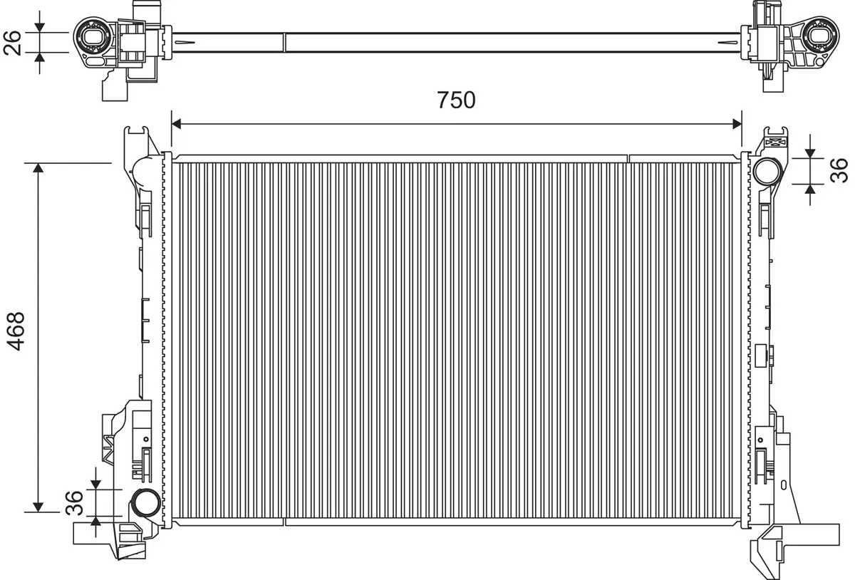 Kühler, Motorkühlung VALEO 701356