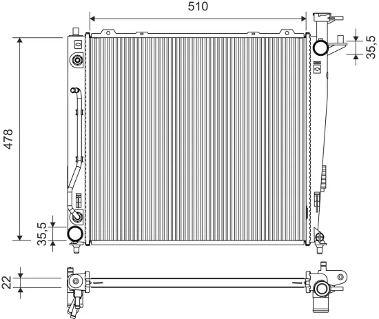 Kühler, Motorkühlung VALEO 701359 Bild Kühler, Motorkühlung VALEO 701359