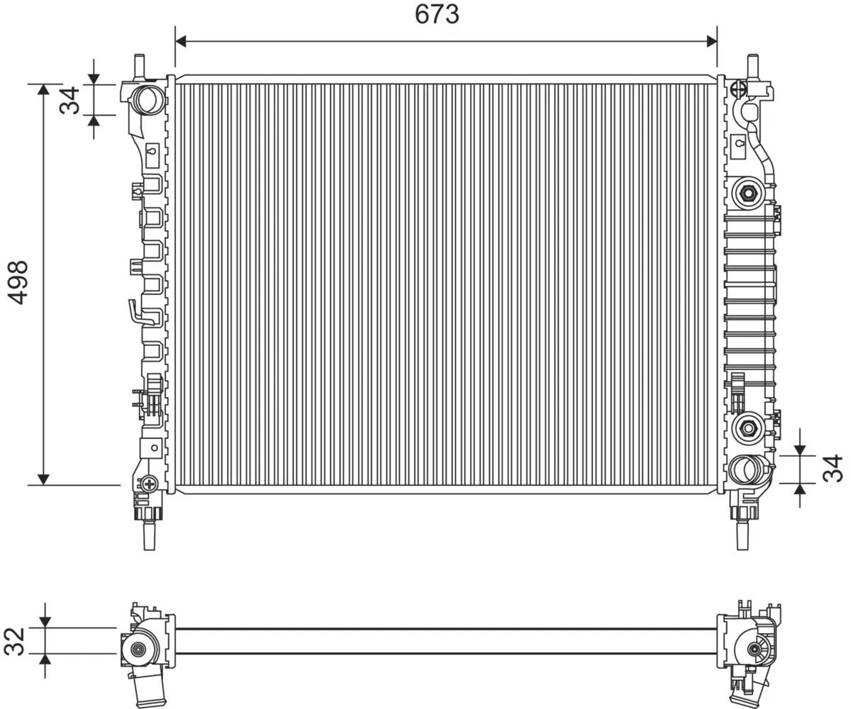 Kühler, Motorkühlung VALEO 701361