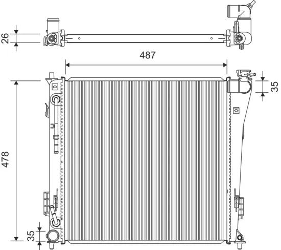 Kühler, Motorkühlung VALEO 701365 Bild Kühler, Motorkühlung VALEO 701365