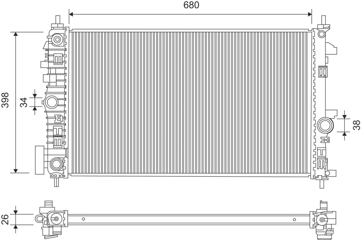 Kühler, Motorkühlung VALEO 701370